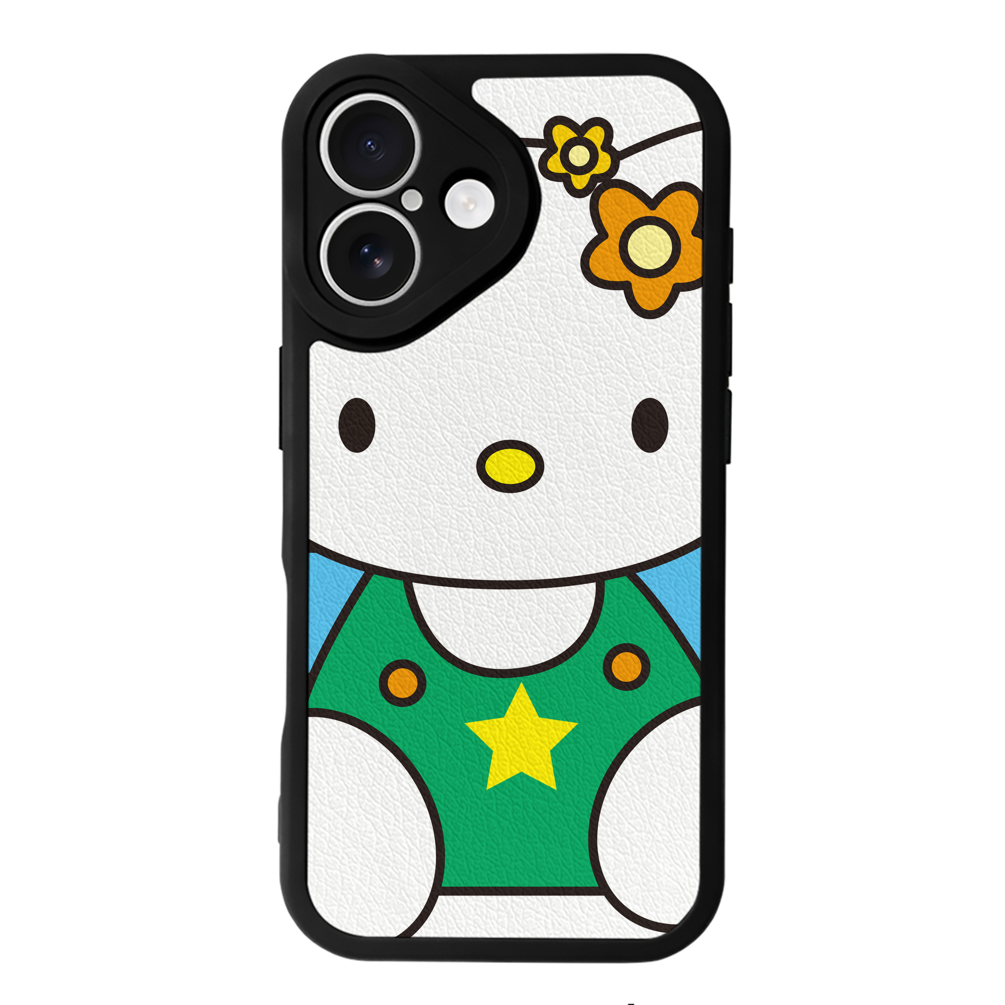 （画像用） Hello Kitty ハローキティ 【iPhone 16シリーズ対応】シリコンスマホケース（レザー調） 材質：シリコン